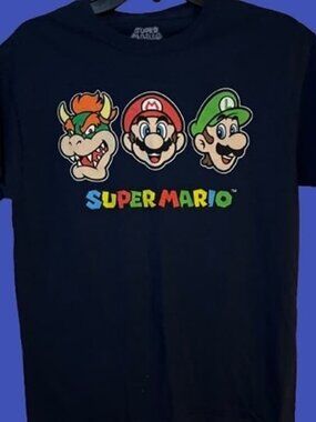 Super Mario, Men's Graphic T-Shirt Medium